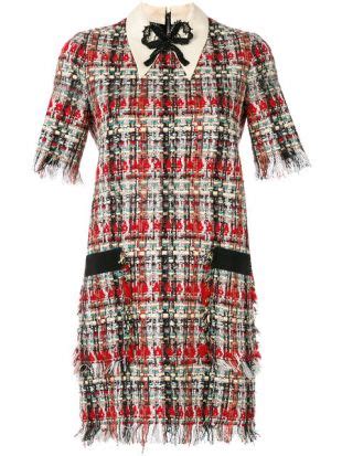 gucci embroidered tweed dress|gucci jumpsuits for women.